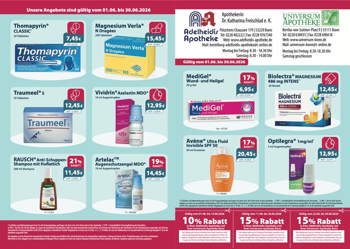 Aktuelle Monatsangebote und Rabattcoupons Unsere aktuellen Monatsangebote und Rabattcoupons